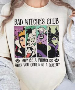 Disney Villain Bad Witches Club Shirt, Maleficent, Evil Queen, Ursula