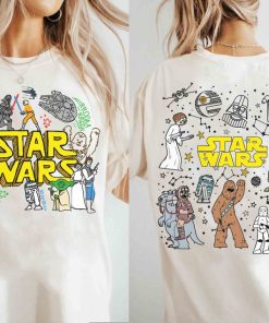 2-Sided Star Wars Group Constellation Colorful Doodle Comfort Color Sh