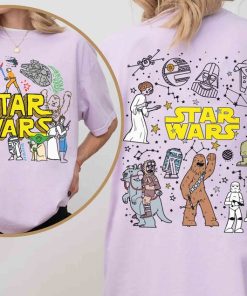 2-Sided Star Wars Group Constellation Colorful Doodle Comfort Color Sh