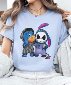 Disney Jack Skellington and Eeyore Halloween Cute Friends T-shirt