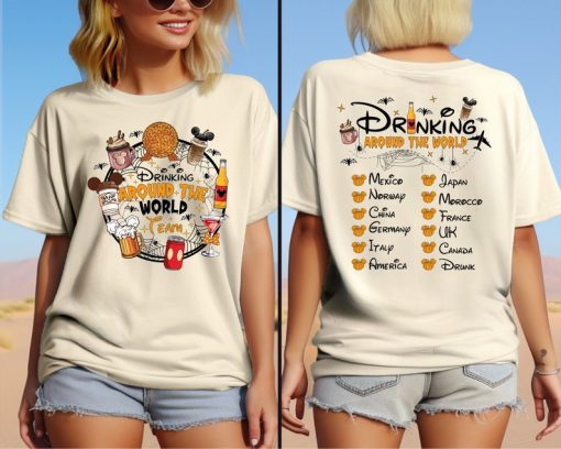 Disney Halloween Snacks Shirt, Drinking Around The World Shirt