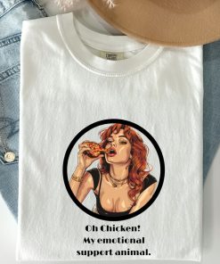 Funny emotional animal shirt, Chicken shirt, Snacking shirt