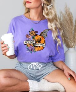 Comfort Colors Sorta Sweet Sorta Spooky Funny Halloween Shirt