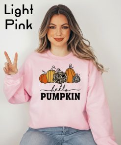 Hello Pumpkin Sweatshirt, Cute Fall Sweatshirts for Women