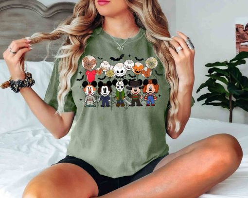 Mickey Mouse Balloon Costume Horror Characters Comfort Color Shirt