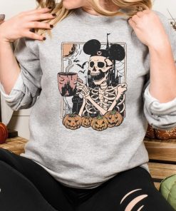 Mickey Skeleton Halloween Shirt, Disney Halloween Pumpkin Shirt