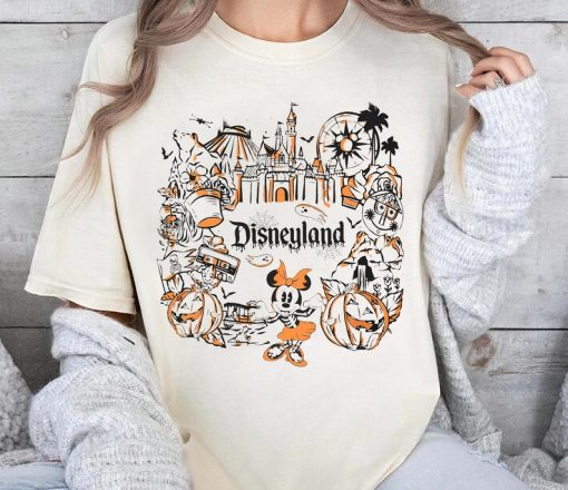 Vintage Halloween Mickey Minnie Disneyland Shirt