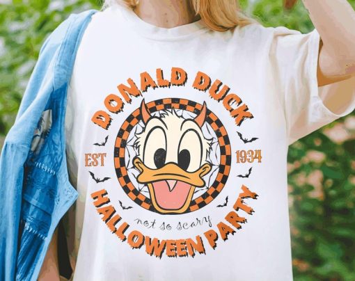 Disney Donal Duck Halloween Party Shirt, Disney Not So Scary T-shirt