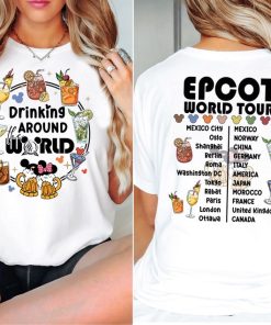 Disney Drinking Disney Team Shirt, Epcot Drinking Around The World Tee