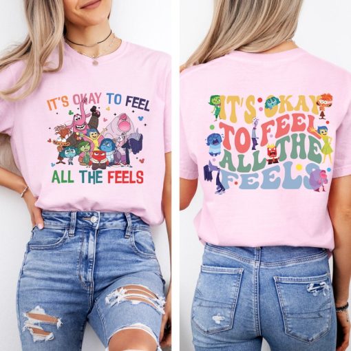 Disney Two-Sided Inside Out 2 It's Okay To Feel All The Feels T-Shirt