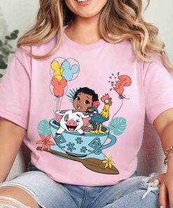 Moana Hei Hei Pua Balloons Tea Cup T-shirt