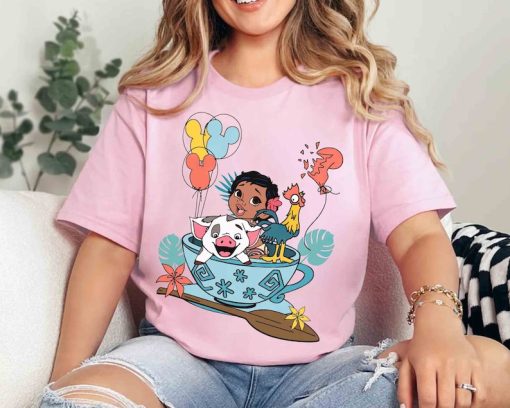 Moana Hei Hei Pua Balloons Tea Cup T-shirt