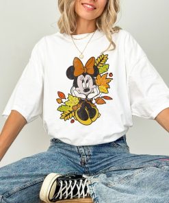 Disney Mickey And Friends Autumn Leaves Minnie Mouse T-Shirt