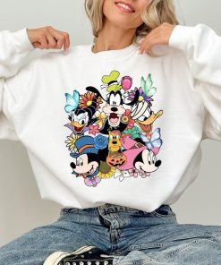 Disney Mickey And Friends Floral Halloween T-Shirt,