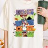 Cartoon Halloween Characters T-Shirt, Fun Halloween Cartoon Kids Tee