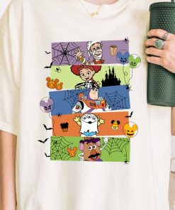 Cartoon Halloween Characters T-Shirt, Fun Halloween Cartoon Kids Tee