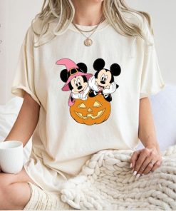 Mickey and Minnie Pumpkin Halloween Shirt, Disney Halloween Party Tee