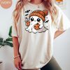 Cute Ghost Drinking Coffee Halloween Comfort Color T-shirt