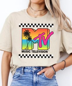 MTV Sunset Logo T-Shirt, MTV Logo Shirt, MTV Music Tee