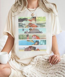 Disney The Jungle Book Scenes Panel Shirt, Vintage Jungle Book T-shirt