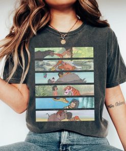 Disney The Jungle Book Scenes Panel Shirt, Vintage Jungle Book T-shirt