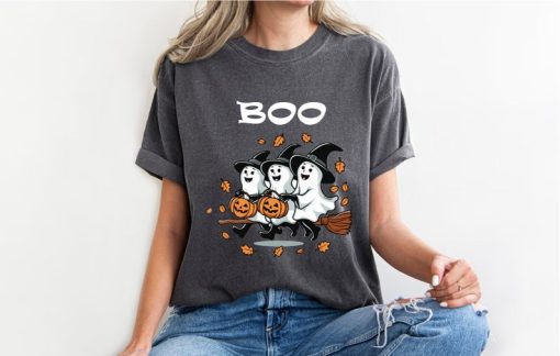 Halloween Ghost Comfort Colors Shirt, Cute Ghost Shirt