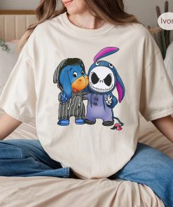 Disney Jack Skellington and Eeyore Halloween Cute Friends T-shirt