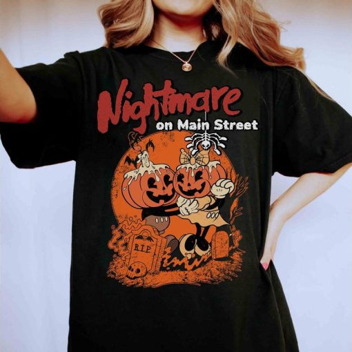 Vintage Mickey And Minnie Pumpkin Halloween Shirt