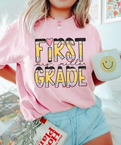 Retro First Grade Shirt, Comfort Colors® First Grade Teacher Shirt