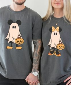 Comfort Colors® Retro Mickey Minnie Halloween Couple Shirts