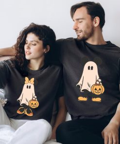 Comfort Colors® Retro Mickey Minnie Halloween Couple Shirts