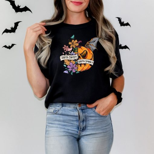 Comfort Colors Sorta Sweet Sorta Spooky Funny Halloween Shirt