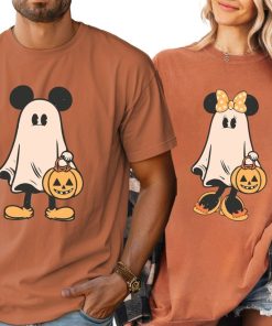 Comfort Colors® Retro Mickey Minnie Halloween Couple Shirts