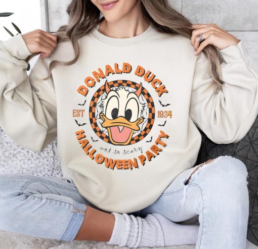 Disney Donal Duck Halloween Party Shirt, Disney Not So Scary T-shirt