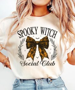 Retro Halloween Comfort Colors shirt Spooky Witch Social Club Shirt