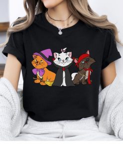 Disney Aristocats Marie Cat Toulouse Berlioz Halloween Shirt