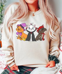 Disney Aristocats Marie Cat Toulouse Berlioz Halloween Shirt