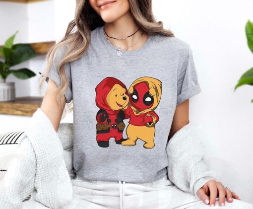 Disney Winnie The Pooh And Deadpool Costume Shirt