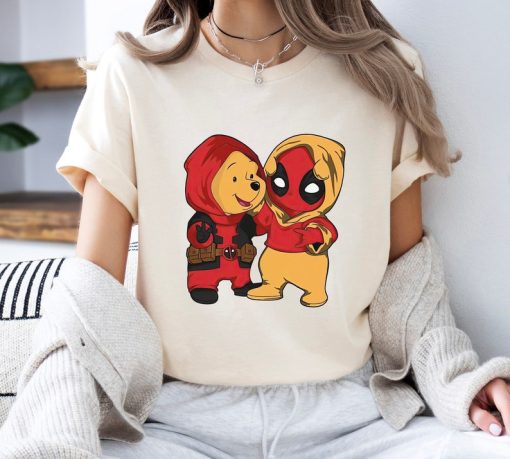 Disney Winnie The Pooh And Deadpool Costume Shirt