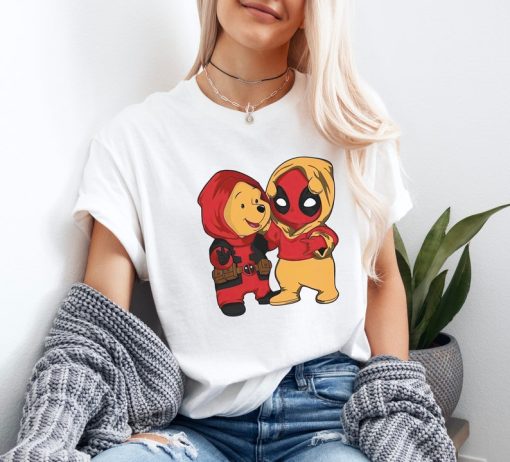 Disney Winnie The Pooh And Deadpool Costume Shirt