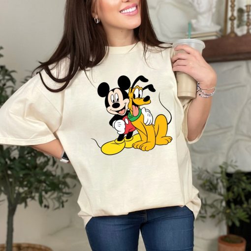 Mickey And Pluto T-Shirt, Disney Mickey Mouse Shirt, Pluto Shirt