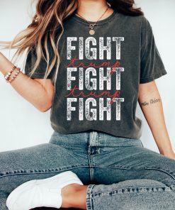 Trump Fight Shooting Shirt for Women, Trump 2024 Vote Tee