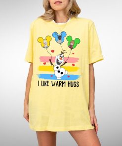 Disney Frozen Olaf Mickey Balloon T-Shirt, Olaf I Like Warm Hugs Shirt