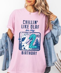 Disney Frozen Chillin Like Olaf On My 2nd Birthday Shirt