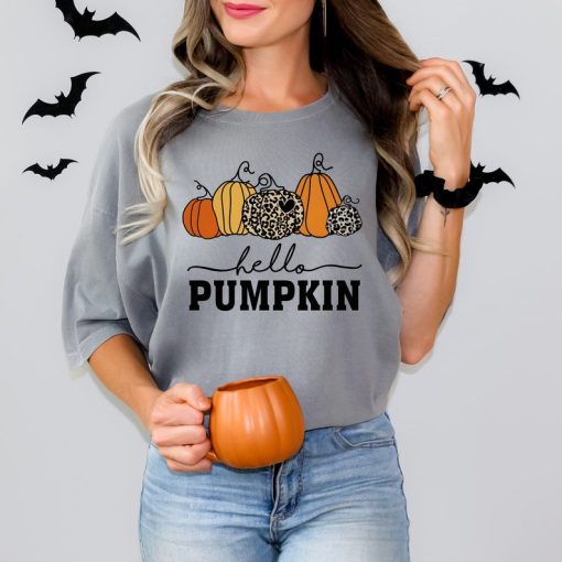 Comfort Colors Hello Pumpkin Fall Shirt, Autumn Shirt