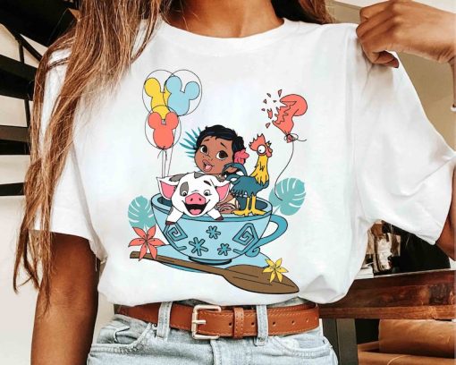 Moana Hei Hei Pua Balloons Tea Cup T-shirt