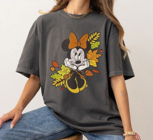 Disney Mickey And Friends Autumn Leaves Minnie Mouse T-Shirt