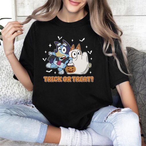 Blue Dog And Bin Dog Unisex Shirt, Halloween Shirt