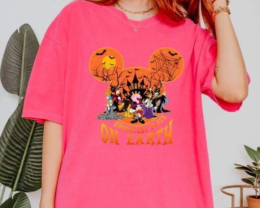 Spookiest Place On Earth T-Shirt, Halloween Disney Character Tee