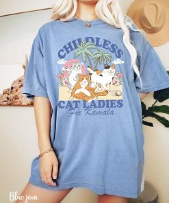 Comfort Colors Childless cat lady for kamala shirt